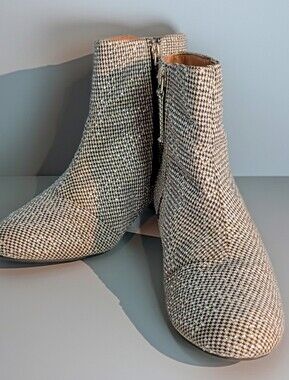 MIA Girls Houndstooth Ankle Booties Black & White Size 4